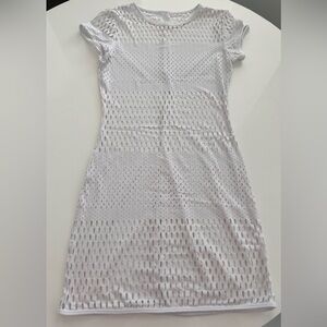 Alo Yoga White Mesh Dress / Beach Cover-Up Size S